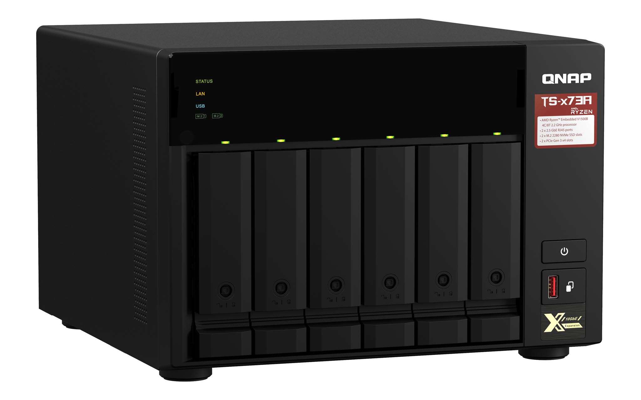 QNAP TS-673A-8G 6 Bay, Thiết Bị Lưu Trữ NAS QNAP TS-673A-8G Chính Hãng